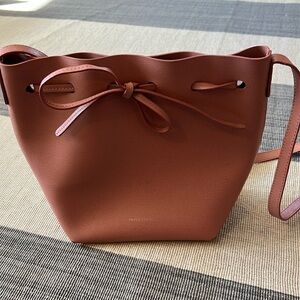Mansur Gavriel Dusty Rose Leather Bucket Crossbody Bag